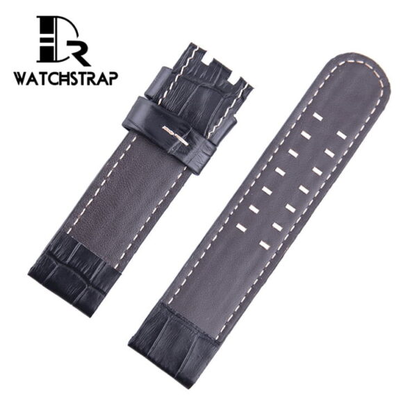 1599637396-Replacement-watch-band-compitable-for-the-Hamilton-Khaki-Aviation-watch-Black-Calf-Leather-strap-with-rivet-22mm (5) Replacement Hamilton Khaki Aviation watch band black leather strap