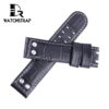1599637400-Replacement-watch-band-compitable-for-the-Hamilton-Khaki-Aviation-watch-Black-Calf-Leather-strap-with-rivet-22mm (6) Replacement Hamilton Khaki Aviation watch band black leather strap