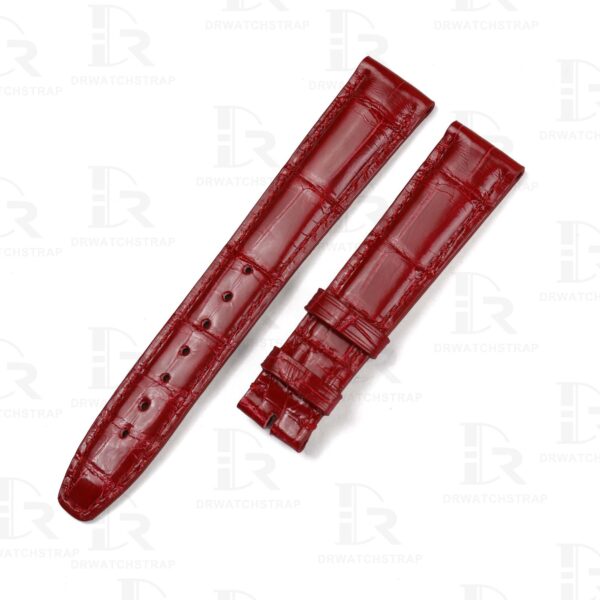 Buy custom IWC Portofino Red leather watchbands 18mm 20mm handmade for sale