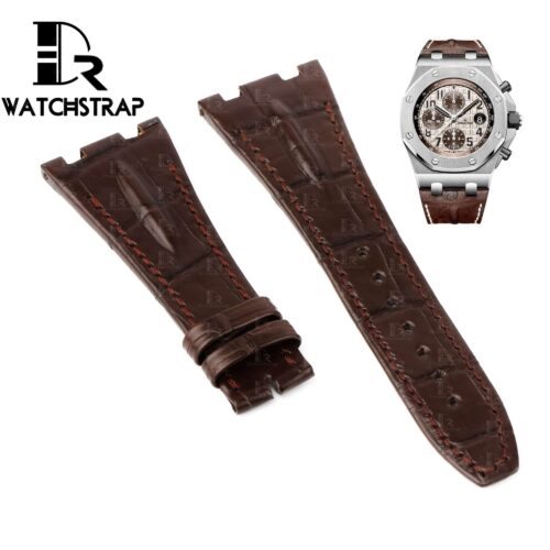 1603795197-Replacement-brown-alligator-leather-watch-band-strap-bracelet-fit-for-the-Audemars-Piguet-Royal-Oak-Mens-Watch-42mm (1) Replacement Brown Bone Leather Strap fit for Audemars Piguet Royal Oak