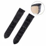1625456563-Cartier-santos-Black-Grey-alligator-leather-strap (2) Handmade Blue America Alligator Leather watch straps replacement for Cartier Santos 100