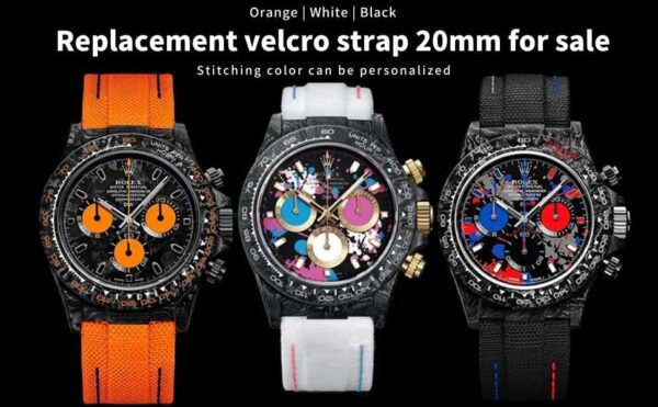 1629457945-Velcro watch strap 20mm Rolex velcro strap 20mm with buckle replacement canvas watch band