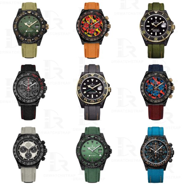 20mm Velcro watch band for Rolex Omega Patek Philippe Blancpain sailcloth Canvas nylon watch strap Custom 20mm Rolex Velcro watch strap replacement canvas watchbands for Rolex Omega Patek Philippe Blancpain sailcloth Canvas nylon strap online