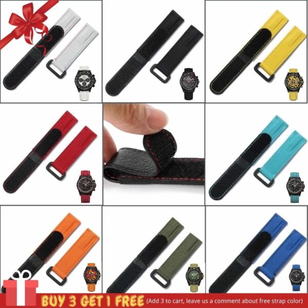 Velcro-watch-band-strap-for-Rolex-20mm-DIW-Daytona-Submariner-Tudor-Zenith In stock 20mm Rolex Velcro watch strap replacement canvas watchbands for Rolex Omega Patek Philippe Blancpain sailcloth Canvas nylon strap online