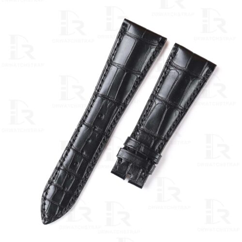 Custom replacement black alligator leather watch band 22mm 24mm for Franck Muller Casablanca 8880 (3) Custom replacement watch band 22mm 24mm for Franck Muller Casablanca 8880 9800 , Hand-stitched