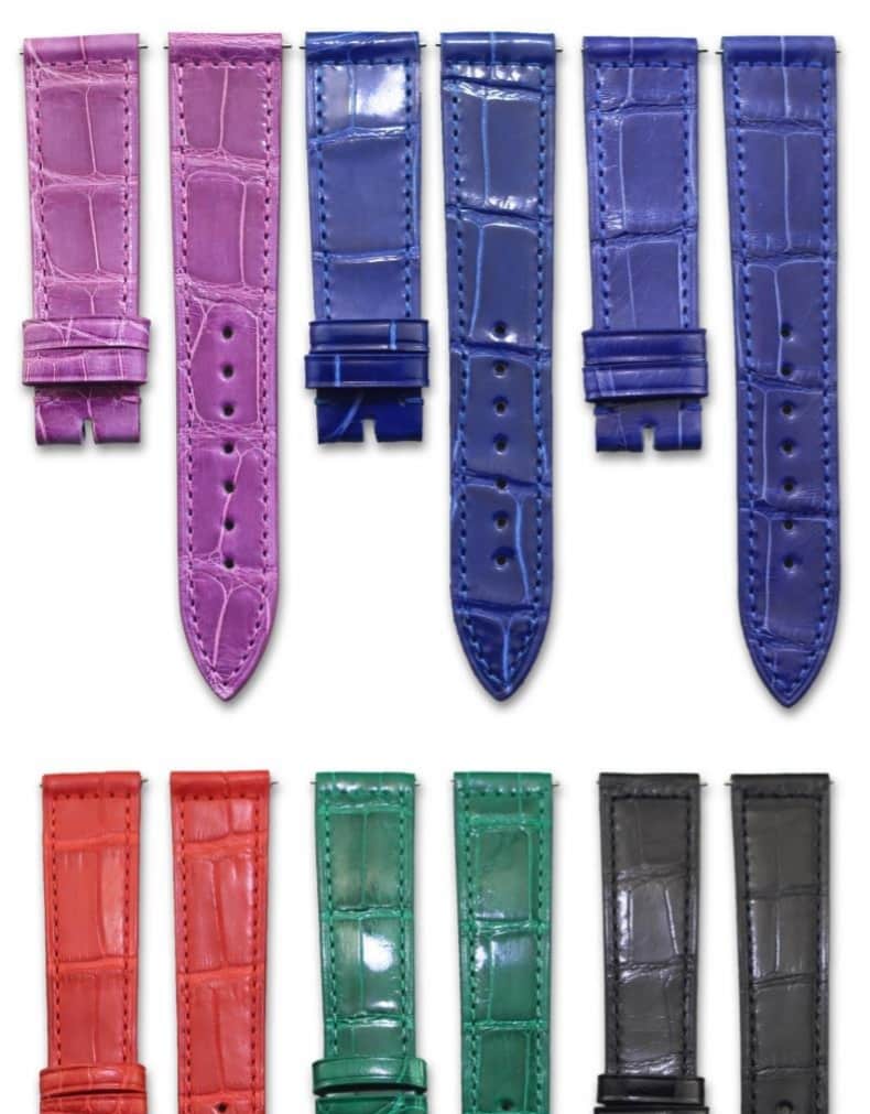 Custom leather strap for Franck Muller Long Island watchbands