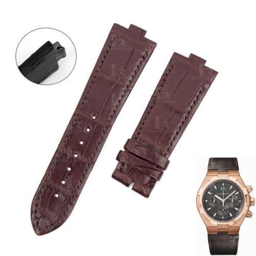 Vacheron Constantin Overseas Chronograph 4915 0000R-9338 replacement leather watch band aftermarket OEM strap (1) Vacheron Constantin Overseas Chronograph 4915 0000R-9338 replacement brown leather watch band aftermarket OEM strap (1)