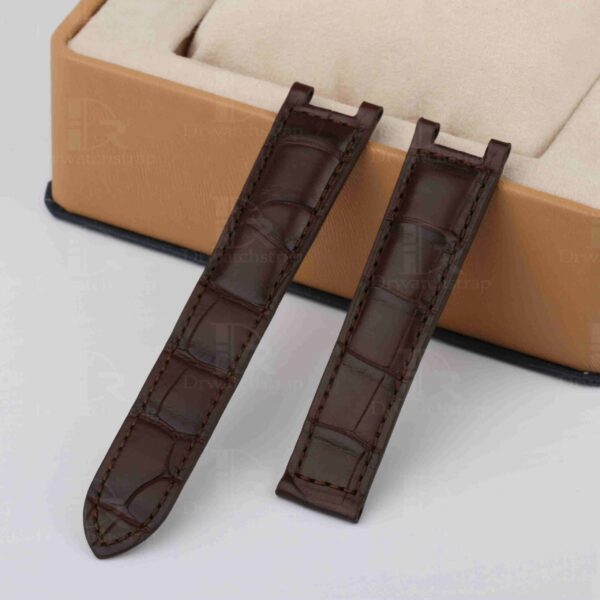 1605181811-Cartier-Pasha-de-Cartier-brown-OEM-alligator-leather-band-strap-for-sale (2) Custom genuine best quality OEM alligator brown leather strap and watch band replacement with single-folded for Cartier Pasha de men's and women's luxury watches - Shop the handmade crocodile grade A material watch straps & watch bands from DR Watchstrap online at a low price
