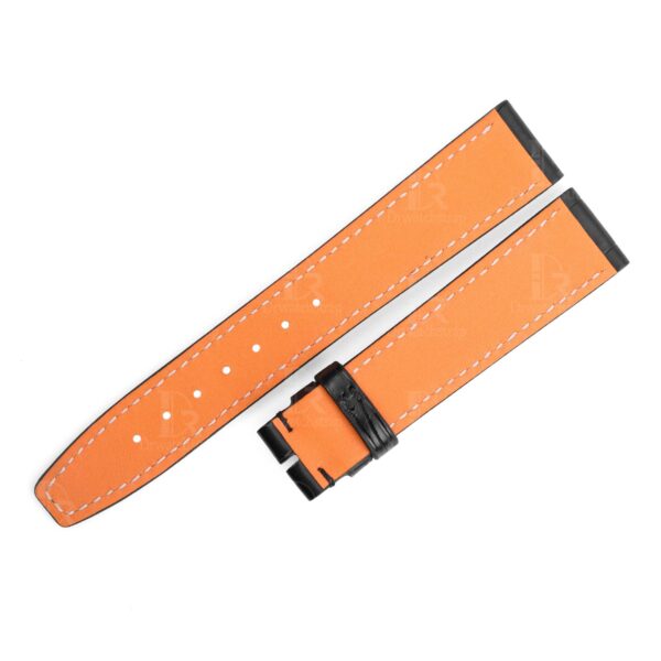 1619152482-Replacement-IWC-Santoni-Alligator-black-leather-strap-orange-watch-band (5) IWC Santoni leather watch band 18mm 20mm 21mm
