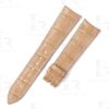 Buy Curved End Beige custom Alligator brown leather watch band for Audemars Piguet Millenary