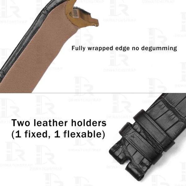 Buy custom Piaget Limelight Gala watch strap Black Alligator leather watchbands for sale (2)