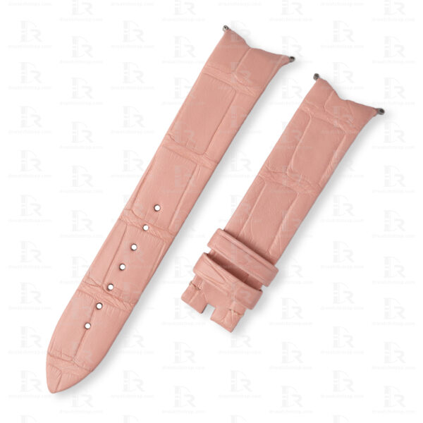 Buy custom Piaget Limelight Gala watch straps Pink Alligator leather watch bands for sale straps stitchless