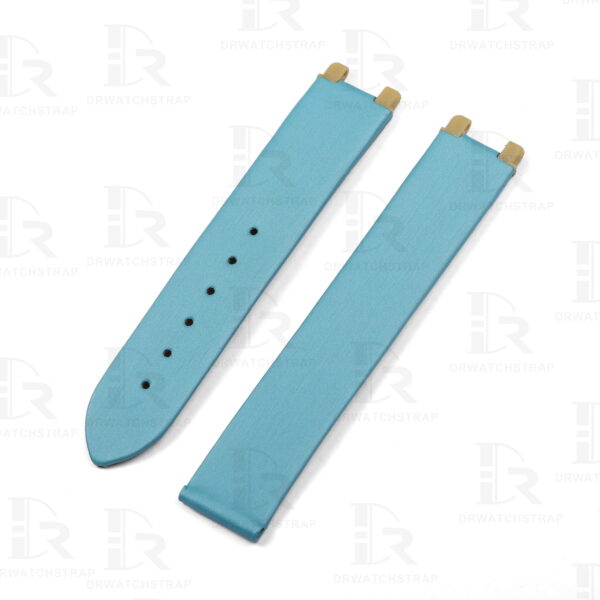 Custom Omega Ladymatic Tiffany Blue satin watch strap luxury watch replacement