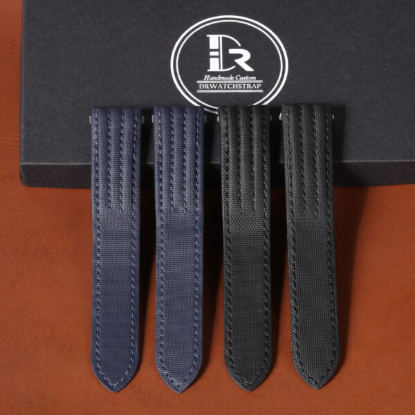 Custom straps for Cartier Roadster ladies 2510 Chronograph XL (2) Custom black blue straps for Cartier Roadster ladies 2510 Chronograph XL