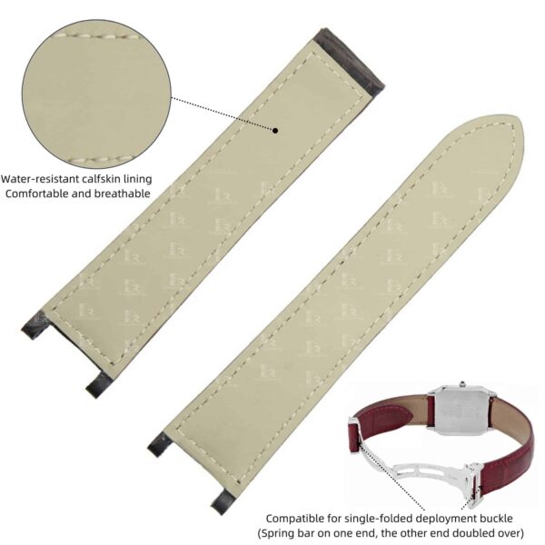 OEM Brown leather strap single-folded for Cartier Pasha de watch (8) Custom genuine best quality OEM alligator black leather strap and watch band replacement with single-folded for Cartier Pasha de men's and women's luxury watches - Shop the handmade crocodile grade A material watch straps & watch bands from DR Watchstrap online at a low price