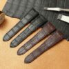 Best quality OEM high-end replacement black brown alligator crocodile leather Cartier Calibre watch strap and watch band for Cartier Calibre dive watches online - Aftermarket leather watchbands for Cartier Calibre at a low price