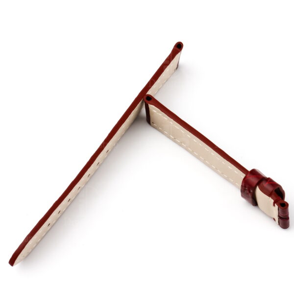 1607414175-Chopard-Happy-Sport-diamond-Dark-red-leather-strap-watch-band-strap-15mm-18mm(4) Replacement burgundy red Leather watch strap fit for Chopard Happy Sport Ladies watch