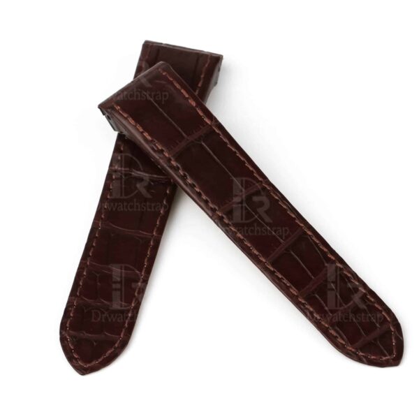 1607604048-Cartier-Santos-100-midsize-large-size-Replacement-leather-watch-band-strap-brown-America-Alligator-crocodile(5) Custom handmade best quality replacement Brown America Alligator Leather Cartier Santos 100 watch straps and watch bands Cartier Santos 100 Midsize Large Chronograph XL size watches - OEM aftermarket high-end leather watchbands online at a low price