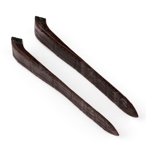 1607604059-Cartier-Santos-100-midsize-large-size-Replacement-leather-watch-band-strap-brown-America-Alligator-crocodile(6) Custom handmade best quality replacement Brown America Alligator Leather Cartier Santos 100 watch straps and watch bands Cartier Santos 100 Midsize Large Chronograph XL size watches - OEM aftermarket high-end leather watchbands online at a low price