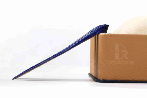 Custom handmade best quality replacement Blue America Alligator Leather Cartier Santos 100 watch straps and watch bands Cartier Santos 100 Midsize Large Chronograph XL size watches - OEM aftermarket high-end leather watchbands online at a low price