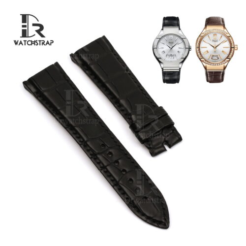 1608541396-Piaget-Polo-replacement-black-America-Crocodile-Black-Leather-watch-band-strap (1) Buy Handmade Piaget watch band strap replacement