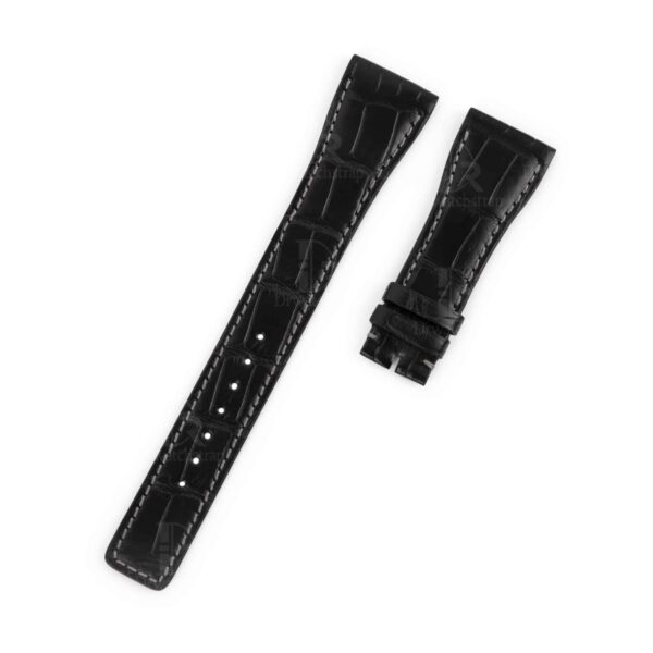 1615621160-IWC-da-Vinci-perpetual-calendar-chronograph-replacement-Genuine-black-alligator-leather-strap-handmade-white-stitching (1) IWC Da Vinci Perpetual Calendar Digital date-month replacement leather watch strap for sale