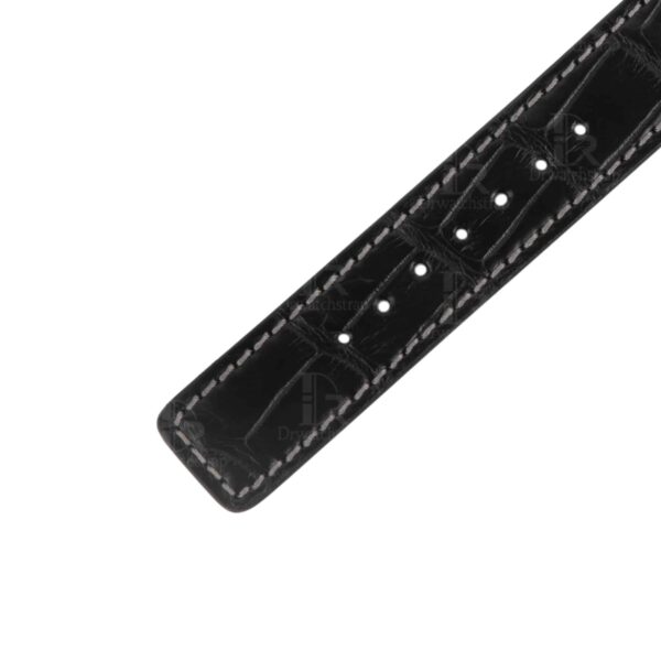 1615621232-IWC-da-Vinci-perpetual-calendar-chronograph-replacement-Genuine-black-alligator-leather-strap-handmade-white-stitching (8) IWC Da vinci watch band buy at discount low price
