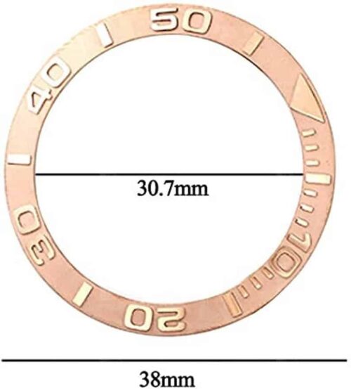 1617681319-Rolex-Yacht-master-bezel-insert-rose-gold-black-silver-1 Rolex Yacht-Master 40mm Rose gold replacement bezel insert for sale