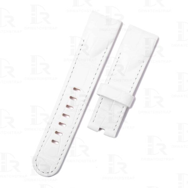 Buy custom Corum Admirals Cup White leather watch band 20mm 22mm 24mm straps