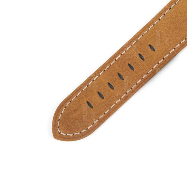Premium custom best aftermarket calfskin material brown Panerai 22mm leather strap & watch band replacement OEM handmade for Panerai Luminor Radiomir luxury watches from DR Watchstrap online - Shop the wholesale and retail genuine calf leather watch straps and watch bands at a low price