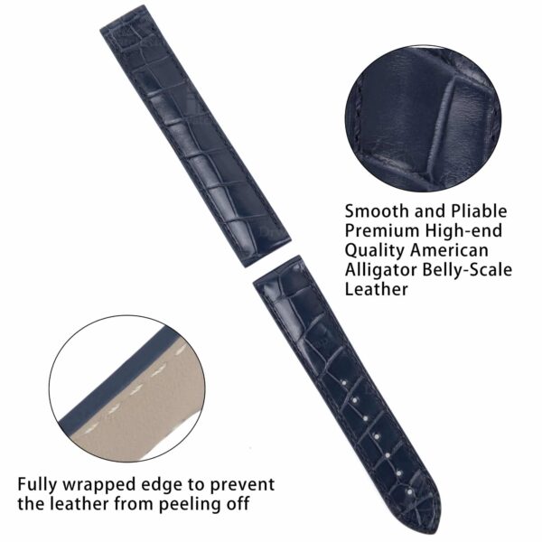 18mm 20mm Omega Speedmaster Seamaster leather strap low price black blue white grey alligator watch bands replacement online - best quality material Omega Speedmaster straps for sale