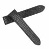 Cartier santos black leather strap replacement handmade for sale