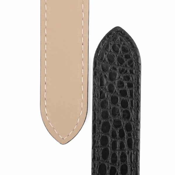 custom made Black leather watch bands for Cartier Santos