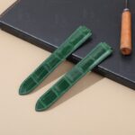 1611975570-Aftermarket-Cartier-ballon-bleu-green-leather-watchand-strap-handmade-OEM-Custom-Alligator (4) Cartier Ballon Bleu orange alligator leather strap replacement watchband