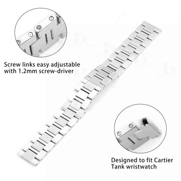 1612097059-Cartier-Tank-Solo-Ronde-de-Stainless-Steel-Bracelet-watchband-strap (2) Cartier Tank Solo replacement watchband
