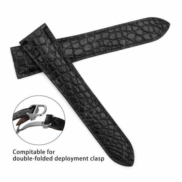 1614931314-Replacement-Cartier-Ronde-Solo-Leather-Strap-Cartier-Tank-Solo-Alligator-Leather-Strap Custom best quality material alligator crocodile Cartier Tank & Ronde solo black brown blue orange green gold watch leather strap and watch band replacement 16mm 18mm 20mm 23mm size compatible with Cartier Tank & Ronde solo small large - Shop the high-end quality straps and watch bands from DR watchstrap