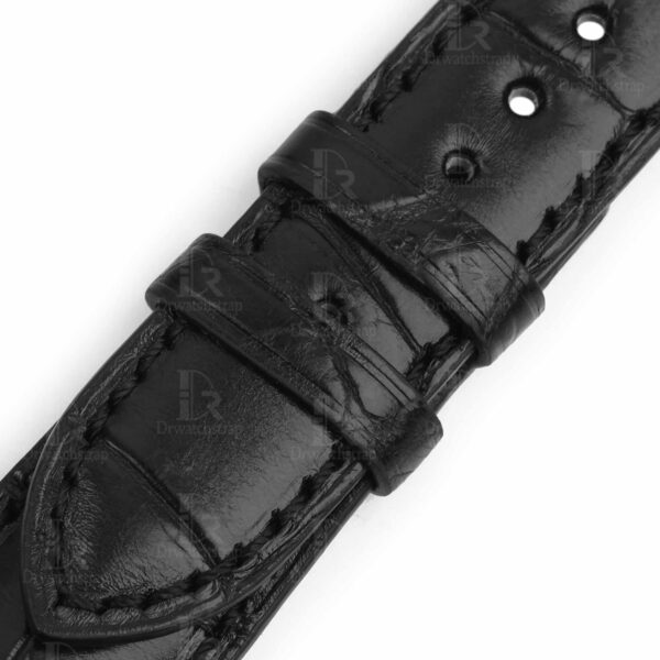 Shop bespoke best quality alligator leather straps for Omega Seamaster, De Ville,  Aqua Terra, and more leather straps black brown replacement watch bands for sale