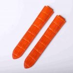 Cartier Ballon Bleu orange alligator leather strap replacement watchband Customized Cartier Ballon bleu green leather watch band
