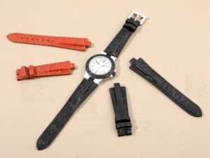 Genuine best quality Belly-scale black brown alligator crocodile custom Bvlgari leather watch strap & watch band replacement for Bvlgari Diagono Aluminium AL38A L3276 mens and women's luxury watch - OEM aftermarket high-end straps and watchbands online at a low price from dr watchstrap