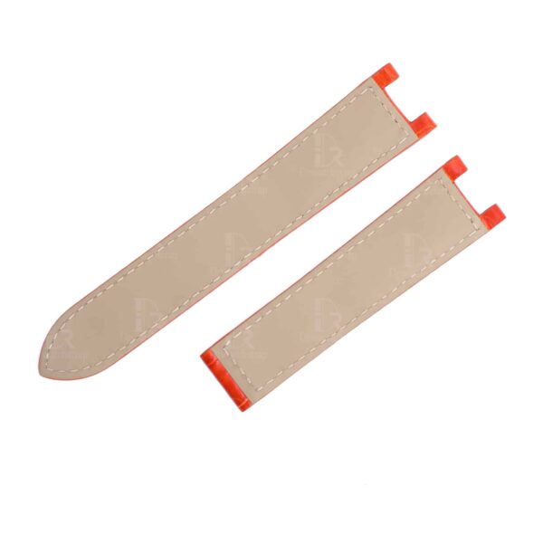 1614680712-Cartier-pasha-watch-band-replacement-leather-strap-Orange (6) 18mm 20mm Genuine best quality American Alligator Orange leather watch strap and watch band replacement for Cartier De Pasha watches from DR Watchstrap - Shop the 100% handmade crocodile leather straps and watchbands online at a low price