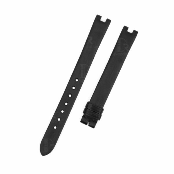 Best quality black Satin Cartier Baignoire watch strap replacement watch band for for Cartier Baignoire watches oniline at a low price - Handmade OEM Cartier straps for sale