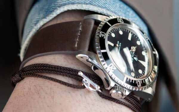 Custom handmade Suede Vintage Leather Strap for wristwatch