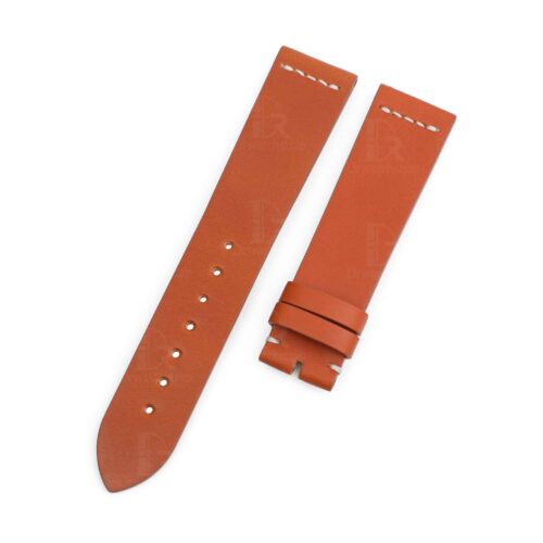 1614837198-20mm-orange-watch-strap-handmade-hermes-Rolex-watchband-OEM-replacement (2) Custom best High-end qualtiy premium calfskin orange replacement leather Rolex Hermes Strap and watch band with 20mm lug size handmade for Rolex, Tudor, Patek Philippe universale watches online at a low price