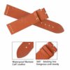 1614837206-20mm-orange-watch-strap-handmade-hermes-Rolex-watchband-OEM-replacement (4) Custom best High-end qualtiy premium calfskin orange replacement leather Rolex Hermes Strap and watch band with 20mm lug size handmade for Rolex, Tudor, Patek Philippe universale watches online at a low price