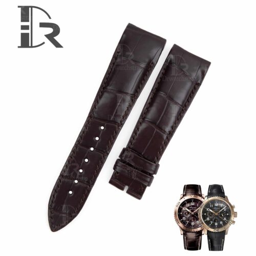 1615038276-Breguet-Type-XXI-Strap-Leather-watch-band-replacement-handmade-Black-Alligator (1) Custom handmade Breguet type xxi strap and watch band for Breguet type xxi flyback chronograph 3810 luxury watches - aftermarket leather straps craftsmanship Black Brown Grade A American Crocodile watch bands for sale at low price
