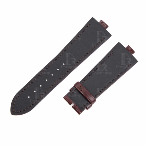 Wholesale and retail handmade Vacheron Constantin Overseas brown leather watch band for sale