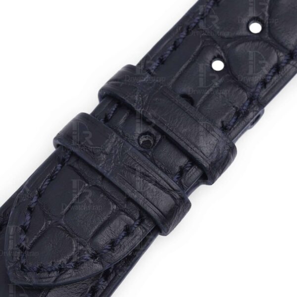 Custom handmade high-end quality Patek Philippe Blue leather watch band craftsmanship wholesale China factory supplier lug size available 12mm 14mm 16mm 18mm 19mm 20mm 21mm 22mm 23mm 24mm