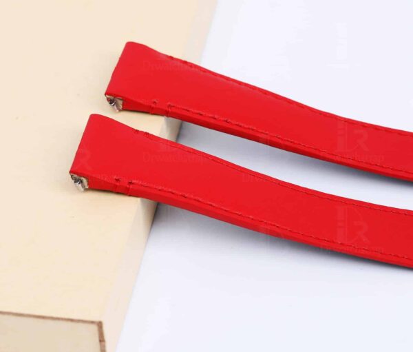 custom quickswitch red leather watch strap band replacement Cartier Santos Larga Medium 35mm 40mm watches