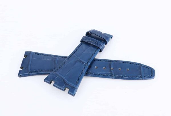Handmade replacement Audemars Piguet Royal Oak Blue Leather watch band American Alligator leather custom made
