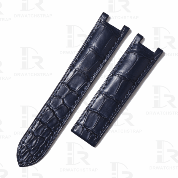 18mm 20mm Genuine best quality American Alligator Dark Blue leather watch strap and watch band replacement for Cartier De Pasha watches 18mm 20mm Genuine best quality American Alligator Dark Blue leather watch strap and watch band replacement for Cartier De Pasha watches